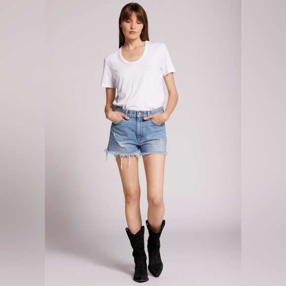 Current Elliott The Boyfriend Rolled Shorts NWT size 27 - Picture 1 of 6